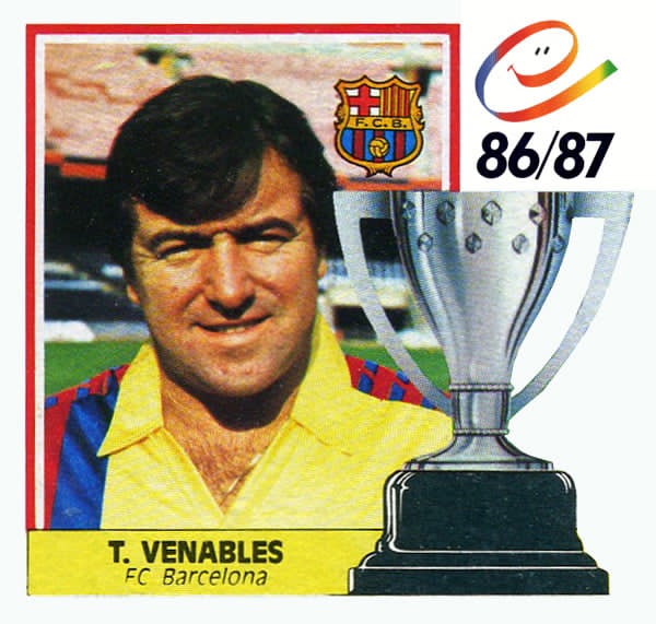 Liga 86-87. T. Venables (F.C. Barcelona). Ediciones Este.