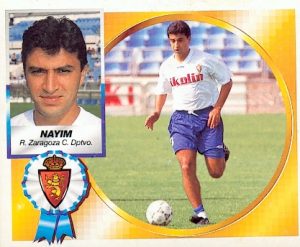 Liga-94-95. Nayim (Real-Zaragoza). Editorial Panini. 📸: Toni Ízaro.