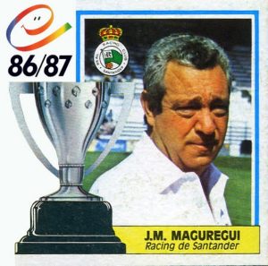 Liga 86-87. J. M. Maguregui (Racing de Santander). Ediciones Este.