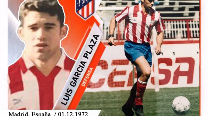 Luis García Plaza (Atlético Madrileño). 📸: Cromo-Montaje del Grupo de Facebook Nuestros álbumes de cromos.