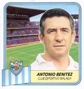 Liga 89-90. Antonio Benítez (C. D. Málaga). Ediciones Este. 📸: Toni Izaro.