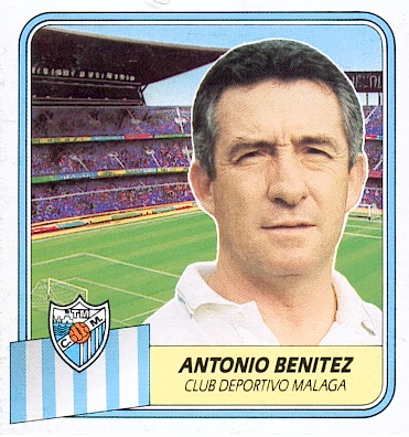 Liga 89-90. Antonio Benítez (C. D. Málaga). Ediciones Este. 📸: Toni Izaro.
