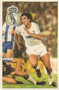 Diego Armando Maradona. Sus driblings. Sus goles. Liga 84-85. Pineda (Real Madrid). Cromo Esport.