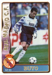 Las fichas de la Liga 96-97. Nº 93. Buyo (Real Madrid). Editorial Mundicromo.