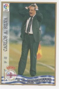 Las fichas de la Liga 97-98. Nº 46. Carlos A. Silva (R.C. Deportivo de La Coruña). Editorial Mundicromo.