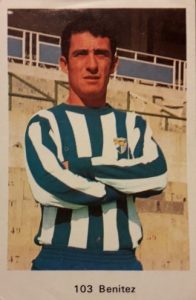 Liga 72-73. Antonio Benítez (C. D. Málaga). Editorial Ruiz Romero. 📸: Juan García Rebollo.