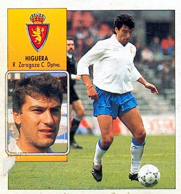 Liga-92-93. Higuera (Real-Zaragoza). Editorial Este. 📸: Toni Izaro.