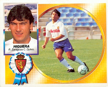 Liga-94-95. Higuera (Real-Zaragoza). Editorial Panini. 📸: Toni Izaro.