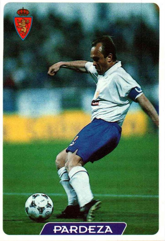 Las fichas de la Liga 95-96. Nº 125. Pardeza (Real Zaragoza). Editorial Mundicromo.