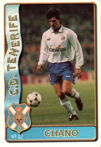 Las fichas de la Liga 96-97. Nº 82. Chano (C. D. Tenerife). Editorial Mundicromo.