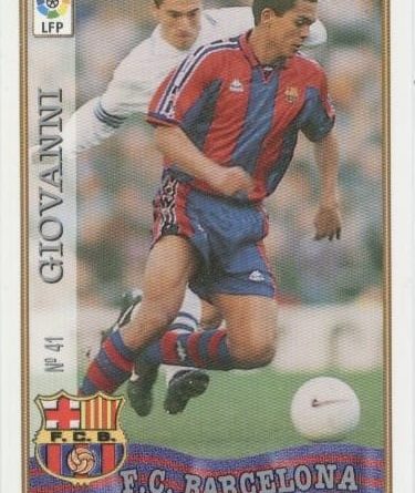 Las fichas de la Liga 97-98. Nº 41. Giovani (F.C. Barcelona). Editorial Mundicromo.