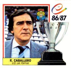 Liga 86-87. Ruiz Caballero (U. D. Las Palmas). Ediciones Este.