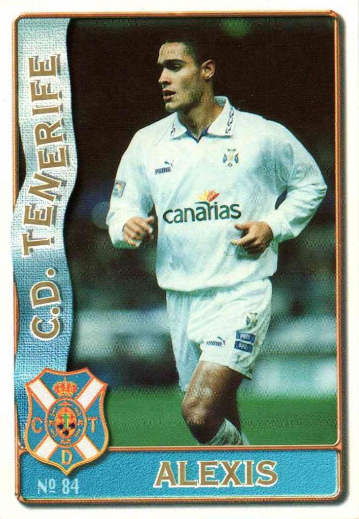 Las fichas de la Liga 96-97. Nº 84. Alexis (C. D. Tenerife). Editorial Mundicromo.