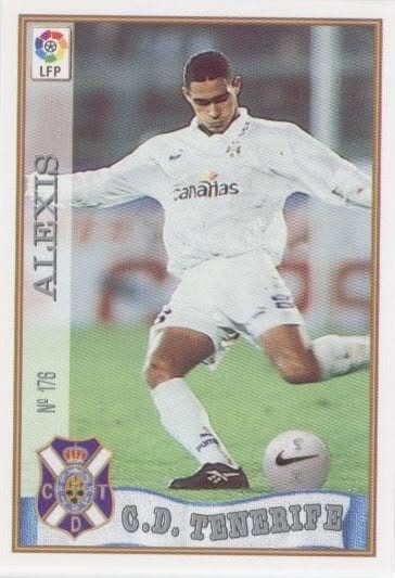 Las fichas de la Liga 97-98. Nº 176. Alexis (C.D. Tenerife). Editorial Mundicromo.