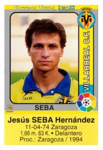 1995 Fútbol Total. N.º 273. Seba (Villarreal C.F.). Editorial Mundicromo.
