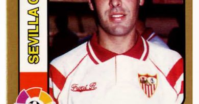 1995 Fútbol Total. Nº 50. Del Campo (Sevilla F. C.). Editorial Mundicromo.