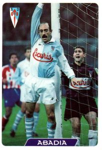 Las fichas de la Liga 95-96. Nº 281. Abadía (S. D. Compostela). Editorial Mundicromo.