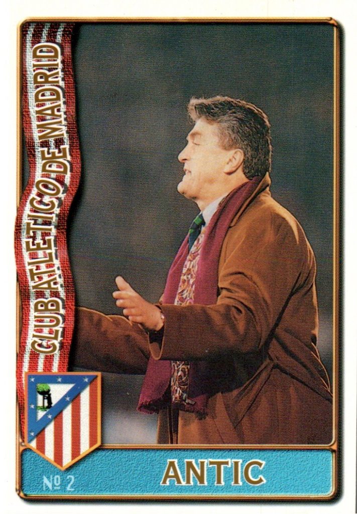 Las fichas de la Liga 96-97. Nº 2. Antic (Atlético de Madrid). Editorial Mundicromo.