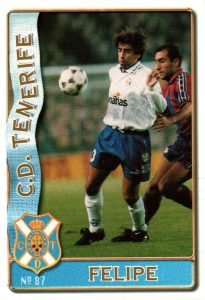 Las fichas de la Liga 96-97. Nº 87. Felipe (C. D. Tenerife). Editorial Mundicromo.