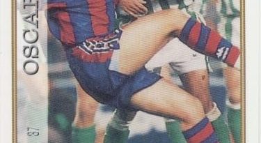 Las fichas de la Liga 97-98. Nº 37. Óscar (F.C. Barcelona). Editorial Mundicromo.
