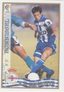 Las fichas de la Liga 97-98. N.º 57. Bonnissel (R.C. Deportivo de La Coruña). Editorial Mundicromo.