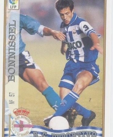 Las fichas de la Liga 97-98. N.º 57. Bonnissel (R.C. Deportivo de La Coruña). Editorial Mundicromo.