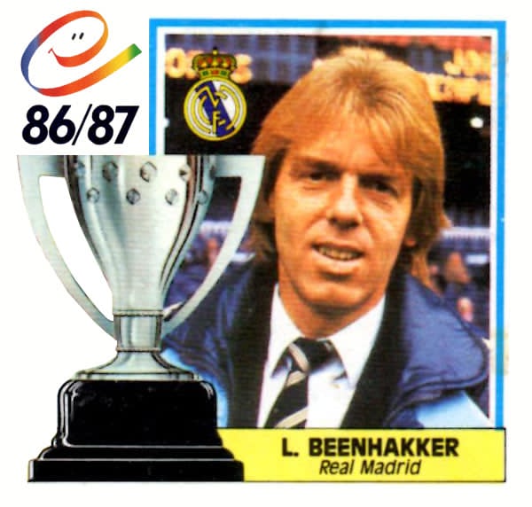 Liga 86-87. L. Beenhakker (Real Madrid). Ediciones Este.