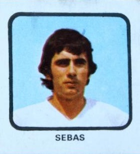 Campeonatos Nacionales de Fútbol 1974-1975. Sebas (Racing de Santander). Editorial Ruiz Romero. 📸: Tomás Fraguas.