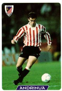 Las fichas de la Liga 95-96. Nº 135. Andrinua (Athletic Club). Editorial Mundicromo.