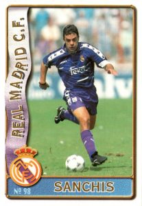 Las fichas de la Liga 96-97. Nº 98. Sanchis (Real Madrid). Editorial Mundicromo.