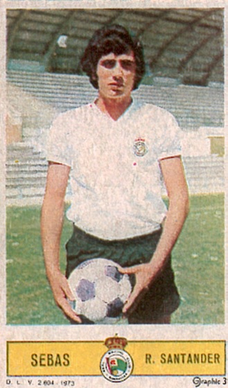 Liga 73-74. Sebas (Racing de Santander). Ediciones Este. 📸: Toni Izaro.