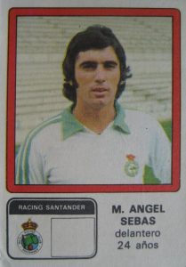 Liga 76-77. Sebas (Racing de Santander). Editorial Vulcano. 📸: Félix Romero.