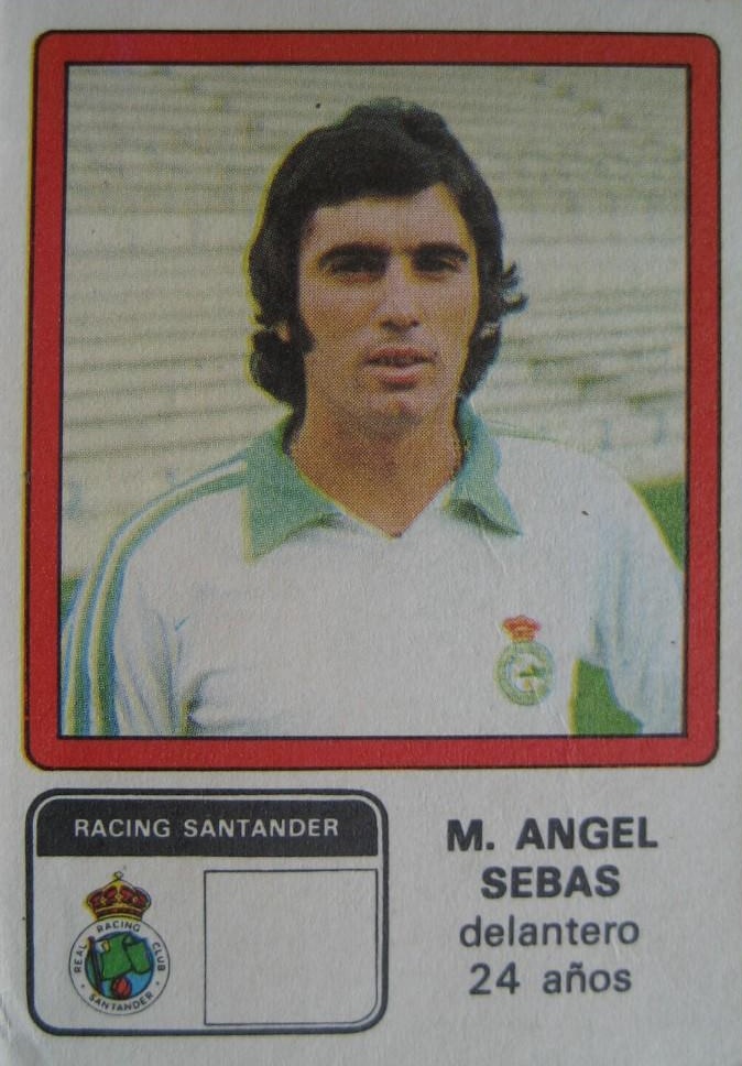 Liga 76-77. Sebas (Racing de Santander). Editorial Vulcano. 📸: Félix Romero.