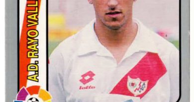 1995 Fútbol Total. N.º 186. Rodríguez (Rayo Vallecano). Editorial Mundicromo.