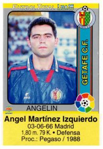 1995 Fútbol Total. N.º 278. Angelín (Getafe C. F.). Editorial Mundicromo.