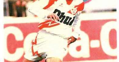 Las fichas de la Liga 95-96. Nº 369. Calderón (Rayo Vallecano). Editorial Mundicromo.