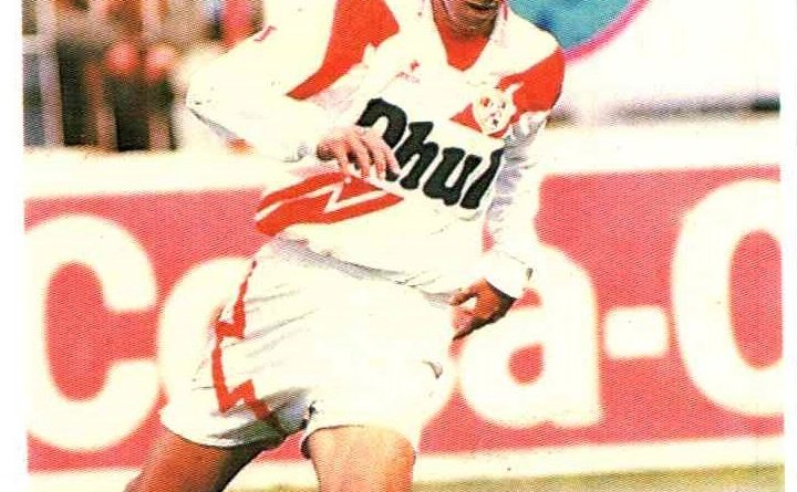 Las fichas de la Liga 95-96. Nº 369. Calderón (Rayo Vallecano). Editorial Mundicromo.