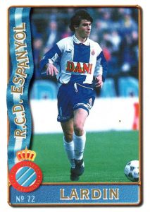 Las fichas de la Liga 96-97. Nº 72. Lardín (R. C. D. Espanyol). Editorial Mundicromo.