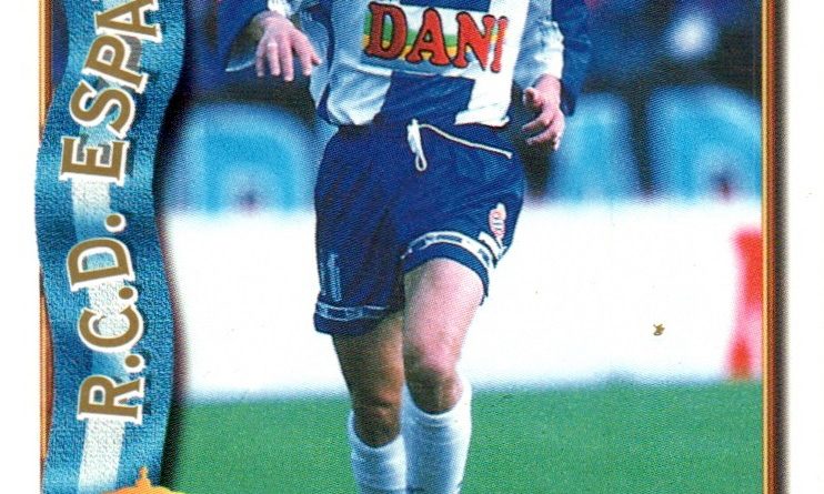 Las fichas de la Liga 96-97. Nº 72. Lardín (R. C. D. Espanyol). Editorial Mundicromo.