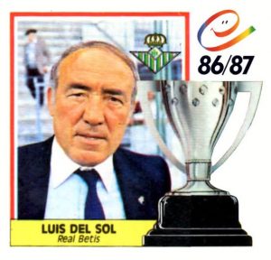 Liga 86-87. Luis del Sol (Real Betis). Ediciones Este.