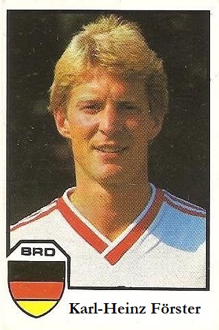 México 86. Karl Heinz Forster (Alemania Federal) Cromos Barna.